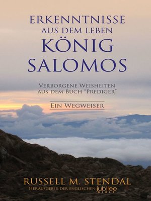 cover image of Erkenntnisse aus dem Leben König Salomos